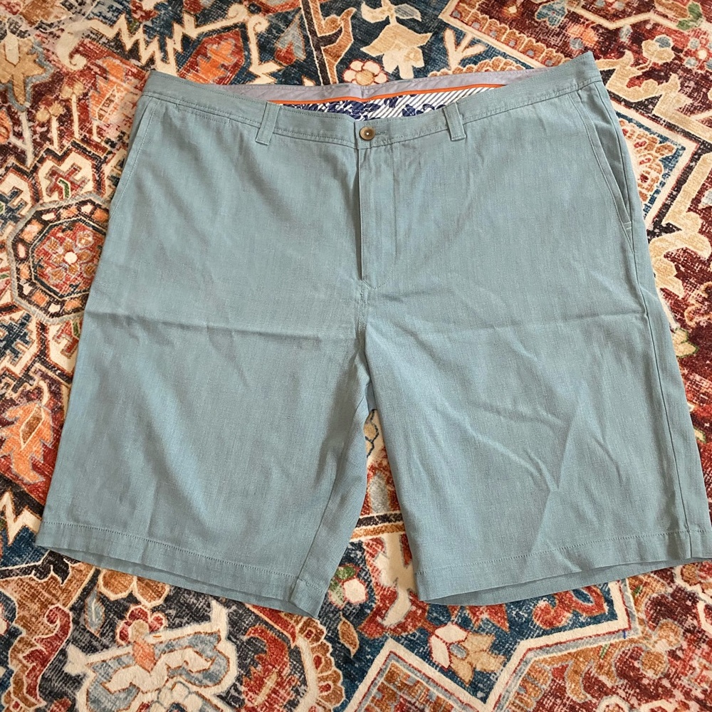 Tommy Bahama Light Blue Flat Front Shorts